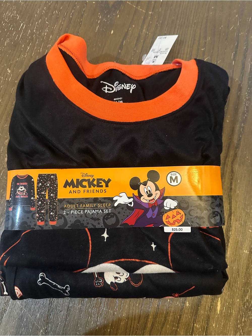 Black and Orange Mickey Halloween themed pj set